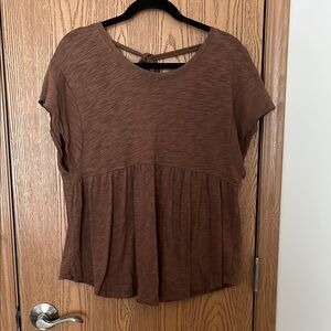 Brown Women's Tunic Blouse
